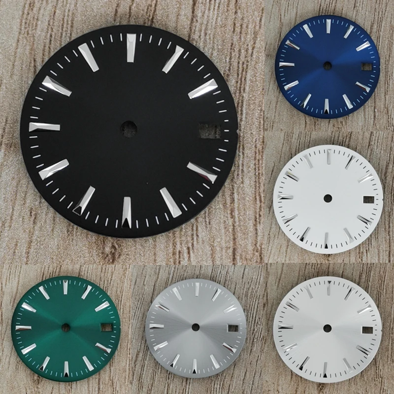 Suitable for NH35/NH36 movement dials Modified watch accessories dial Striped nail literal Sun pattern without logo Simple dial