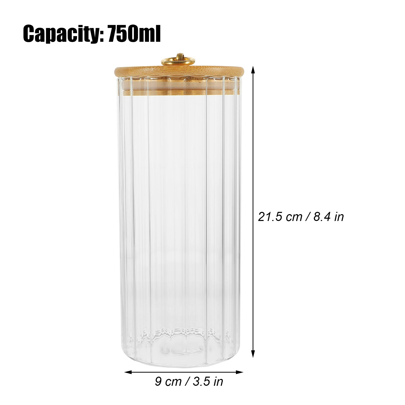 

Glass Storage Jar Candy Holders Rice Clear Coffee Canister Food Containers with Lids