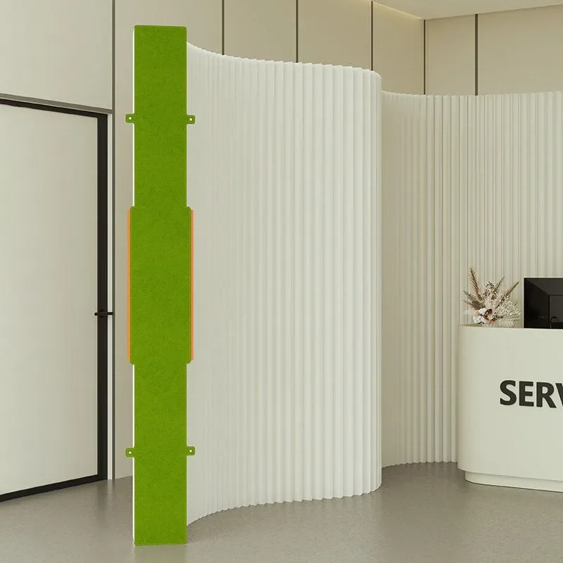 Foldable Room Divider Screen Portable Privacy Panel Fabric Partition Wall for Living Room Studio Background Decor