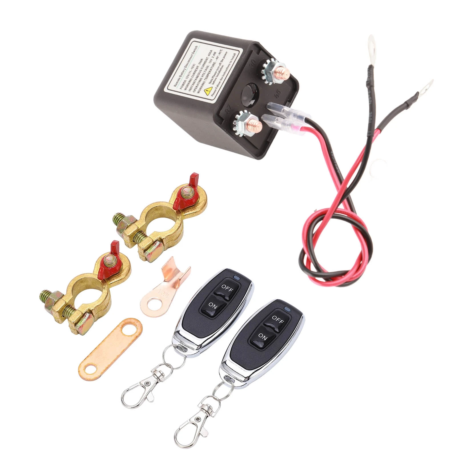 

12V 250A Car Remote Battery Disconnect Switch With Wireless Remote Control For Cars Small Trucks Agricultural Vehicles