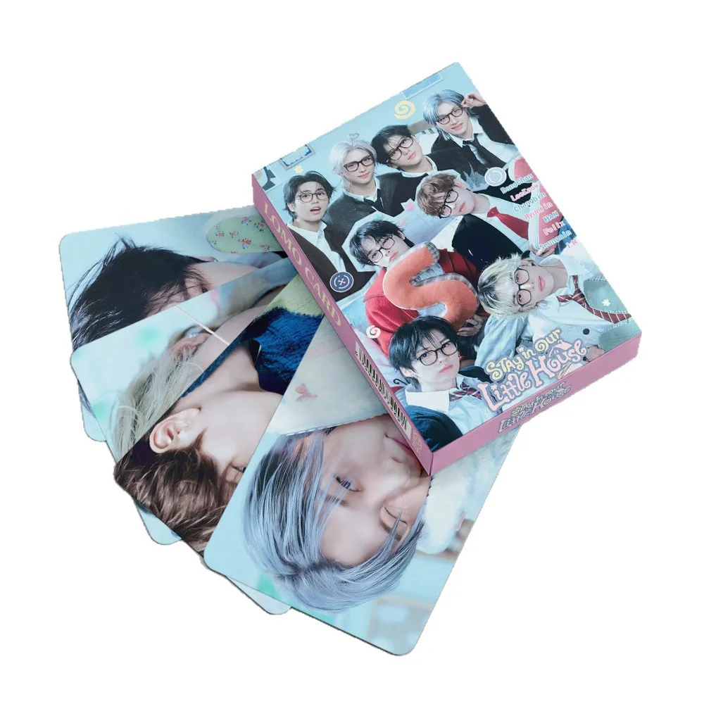 Kpop, Skz, Stay, Stray Kids, Stay in Our Little House, a Box of 30Pcs Laser Cards, High-Definition Photo Cards, Fan Merch Album, Star Cards, Card Collection, Exquisite Decorations, Exquisite Small Gifts, Valentine's Day Gifts, Collectibles