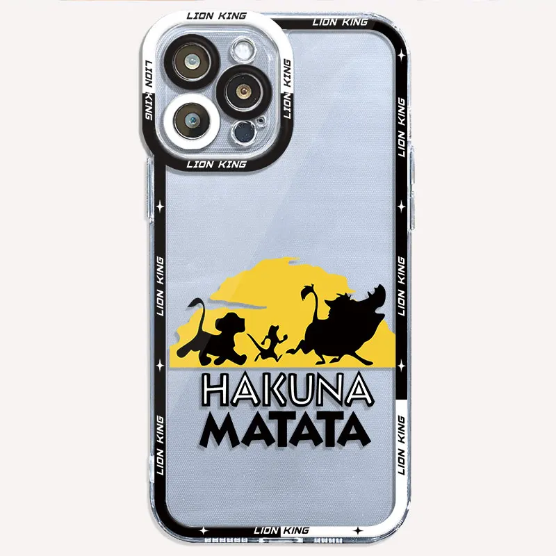 Lion King Disney Case For Apple iPhone 11 14 15 Pro Max 13 12 Mini 7 8 Plus XR X XS 6 6S SE Angel Eye Shell Clear Phone Cover