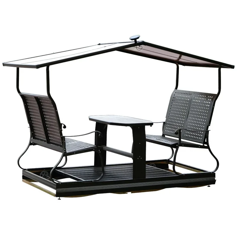 

Outdoor courtyard garden, rocking chair balcony, lazy wrought iron swing