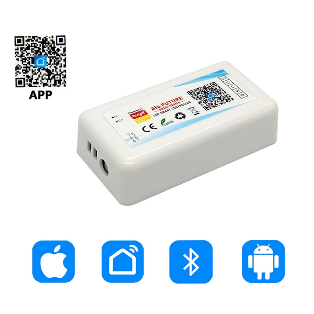 

WIFI интеллектуальный светодиодный контроллер, одноцветный диммер/CCT/RGB/RGBW/RGBW, голосовой интеллектуальный контроллер