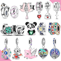 New Charm 925 Silver Fit Original Beads Bracelet Making Panda Wrist Watch Woman Jewelry