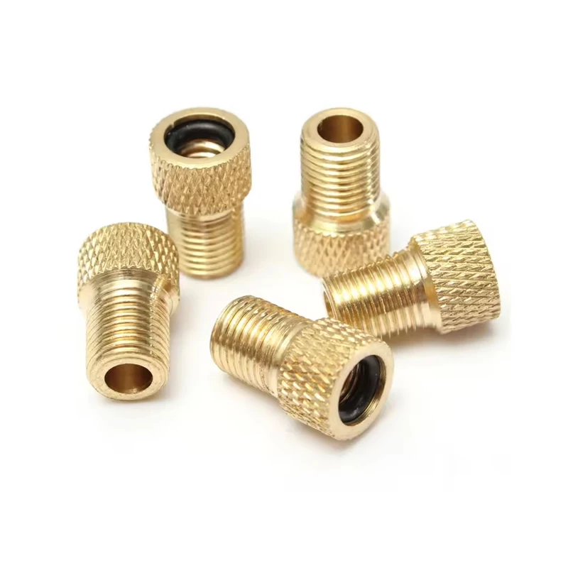 Fahrrad Presta Zu Schrader Adapter Fahrrad Reifen Ventil Adapter Kupfer Goldene Fahrrad Pumpe Reifen Ventil Anschlüsse F/V zu A/V Konverter