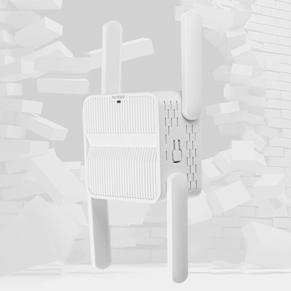 واي فاي 6 مكرر 1500Mbps ثنائي النطاق 2.4G/5 جيجا هرتز موسع واي فاي إشارة الداعم مع منفذ إيثرنت مكبر صوت أحادي 4 هوائيات