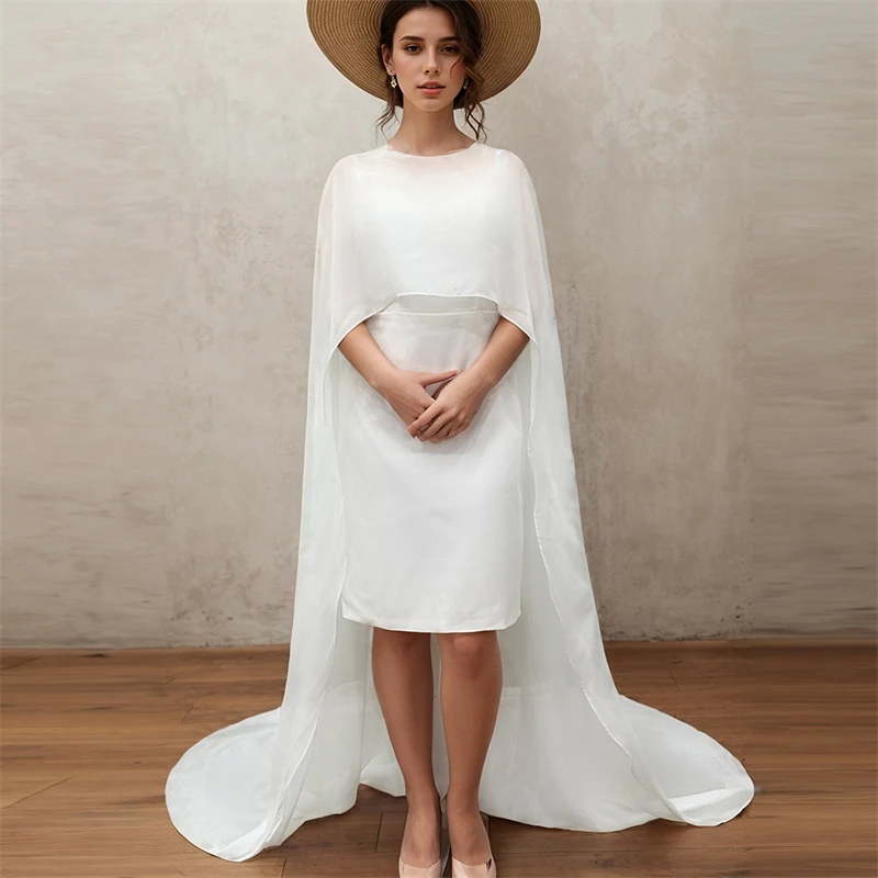 

Женская асимметричная однотонная полупрозрачная накидка-туника с круглым вырезом для летнего отдыха, блузка-кейп, женская куртка с длинным шлейфом, топы для вечеринок, тренды 2026 года