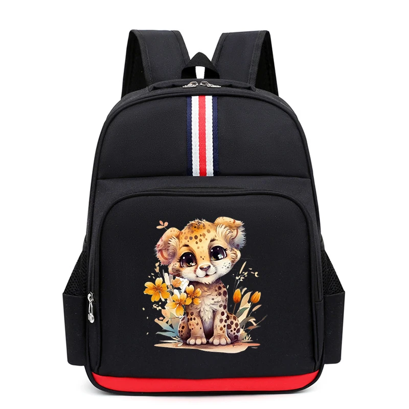 Tiger Print Backpack New Cartoon Kawaii Schoolbags Mini Backpack Kindergarten Cute School Backpack for Children Bookbag Mochila