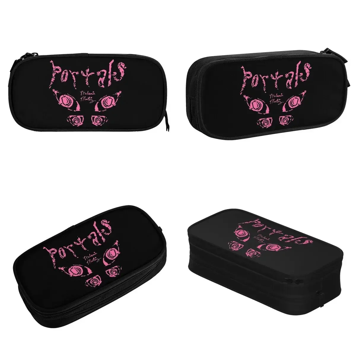 Four Eyes Martinez Logo Fans Pencil Cases Fashion Melanie Martinez Pen Holder Bag Student Students School Gifts Pencil Pouch