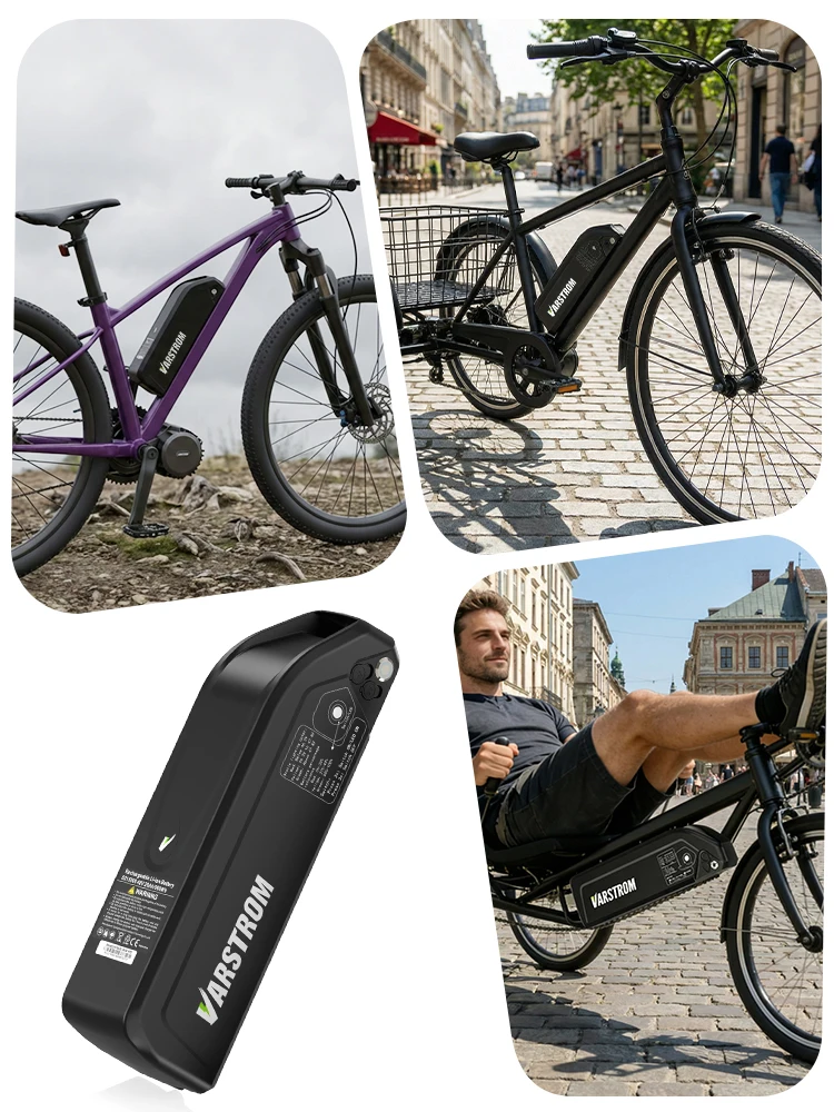 [2-7 Tage Lieferzeit] Varstrom E-Bike Akku 48V 52V Hai-long Yingwu 15.6Ah 16Ah 20Ah 30Ah BMS Downtube XT60 UN38.3 für Bafang BBS Mittelmotor 250W-1500W Nabenmotor Tongsheng TSDZ Drehmomentsensor-Motor