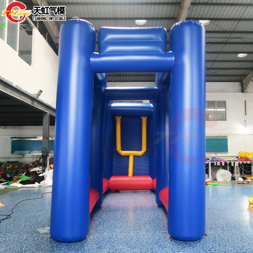 Fast Door Shipping Blue Inflatable Rugby Goal American Football Toss Shooting Field Goal Inflatable Sport Game with Blower