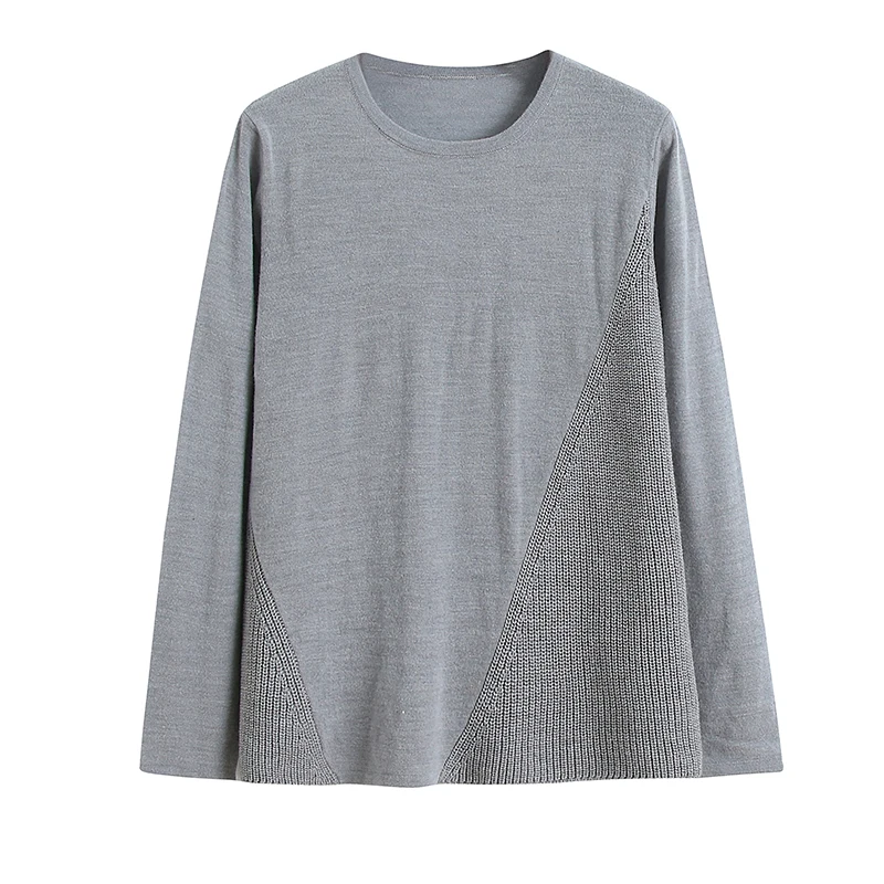 

Ladies Casual Loose round Ne Color Knitted Sweater Autumn Winter New Sle Comfortable Versatile Women's Knitwear