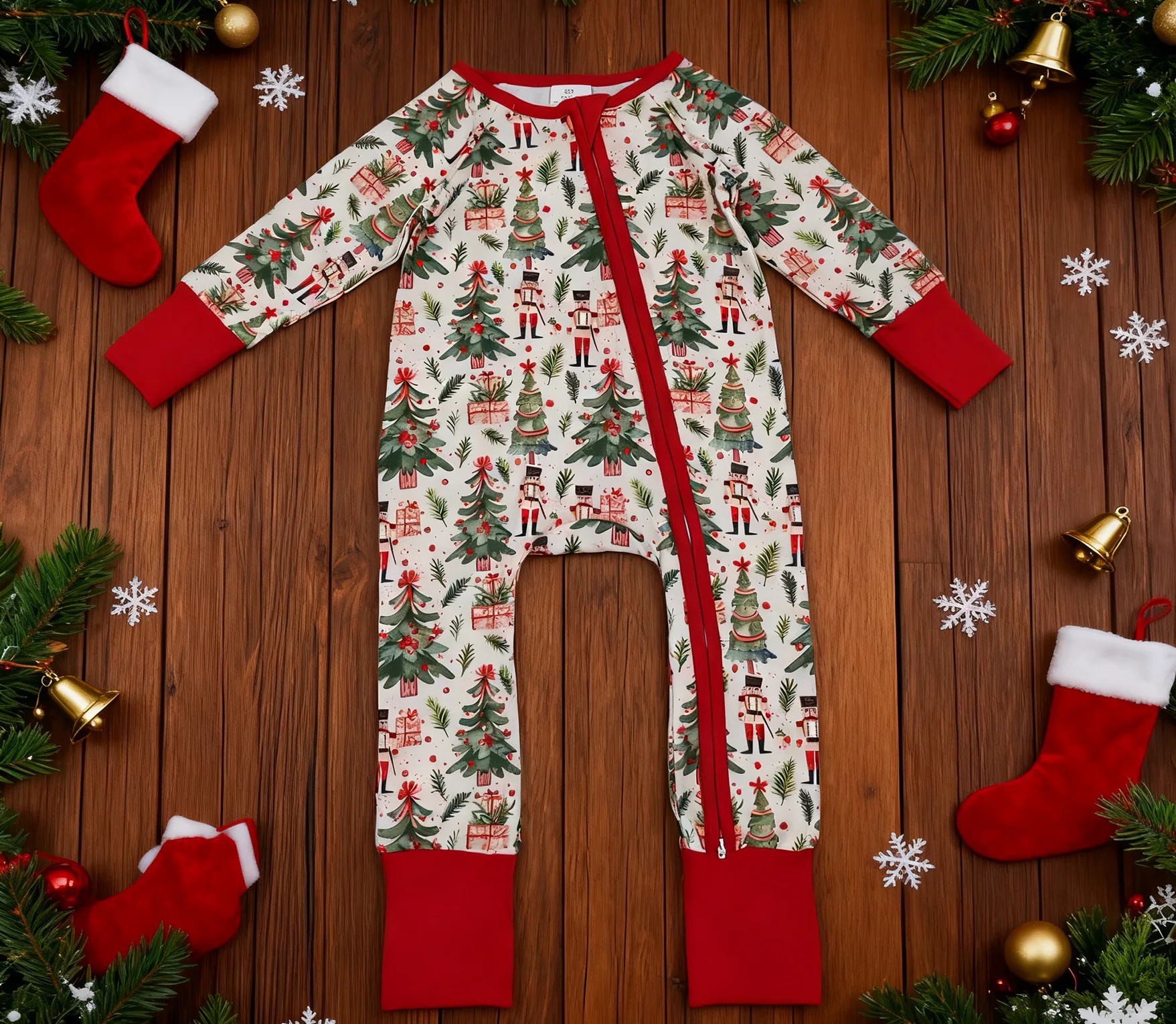 

Z1006-15 LR2507 Baby Bubbles Infant Jumpsuit Kids One-piece Newborn Romper Toddler Christmas Clothes