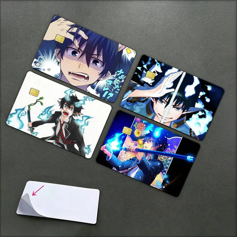 

B-Blue Exorcist Waterproof Film Skin Cover Credit Card Stickers Debit Front Bank Bus Pass