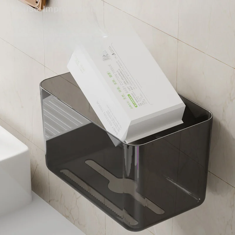 New Clear Acrylic Tissue Box Holder Tissue Dispenser Napkin Holder Car Home Office Desktop Tissue Storage Box Organizer
