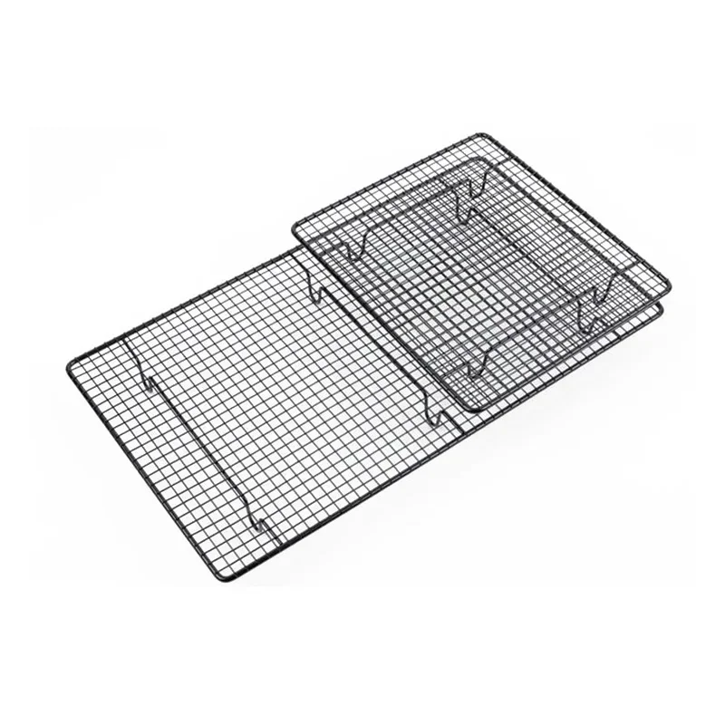 Stainless Steel Wire Grid Cooling Tray Cake Food Rack Oven Kitchen Baking Pizza Bread Barbecue Cookie Biscuit Holder Shelf Rack