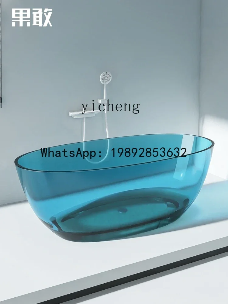 

Artificial Stone Resin Color Crystal Bathtub Hotel Homestay Independent Integrated Bathtub