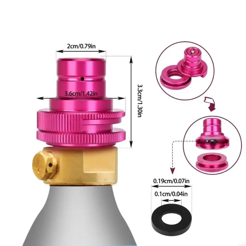 A0NC Conexión rápida Adaptador CO2 con TR21 4 Hilo masculino Home Sodas Bubblers