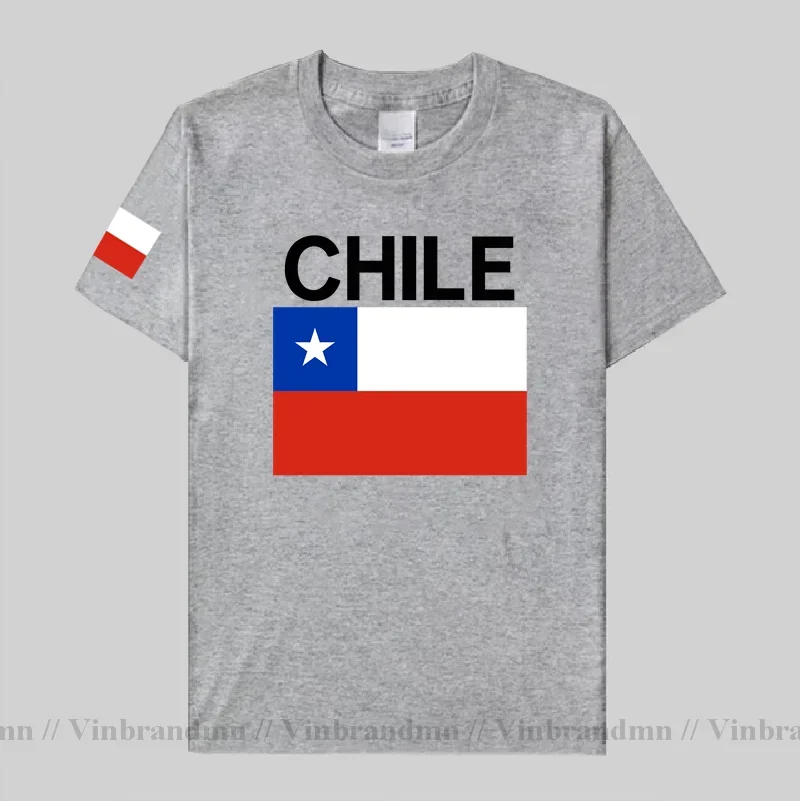Chile Chilean T shirt Classic Jerseys CL Nation Team 100% Cotton T-shirt Tops Fitness Gyms Clothing New Sports Tees Country Flag