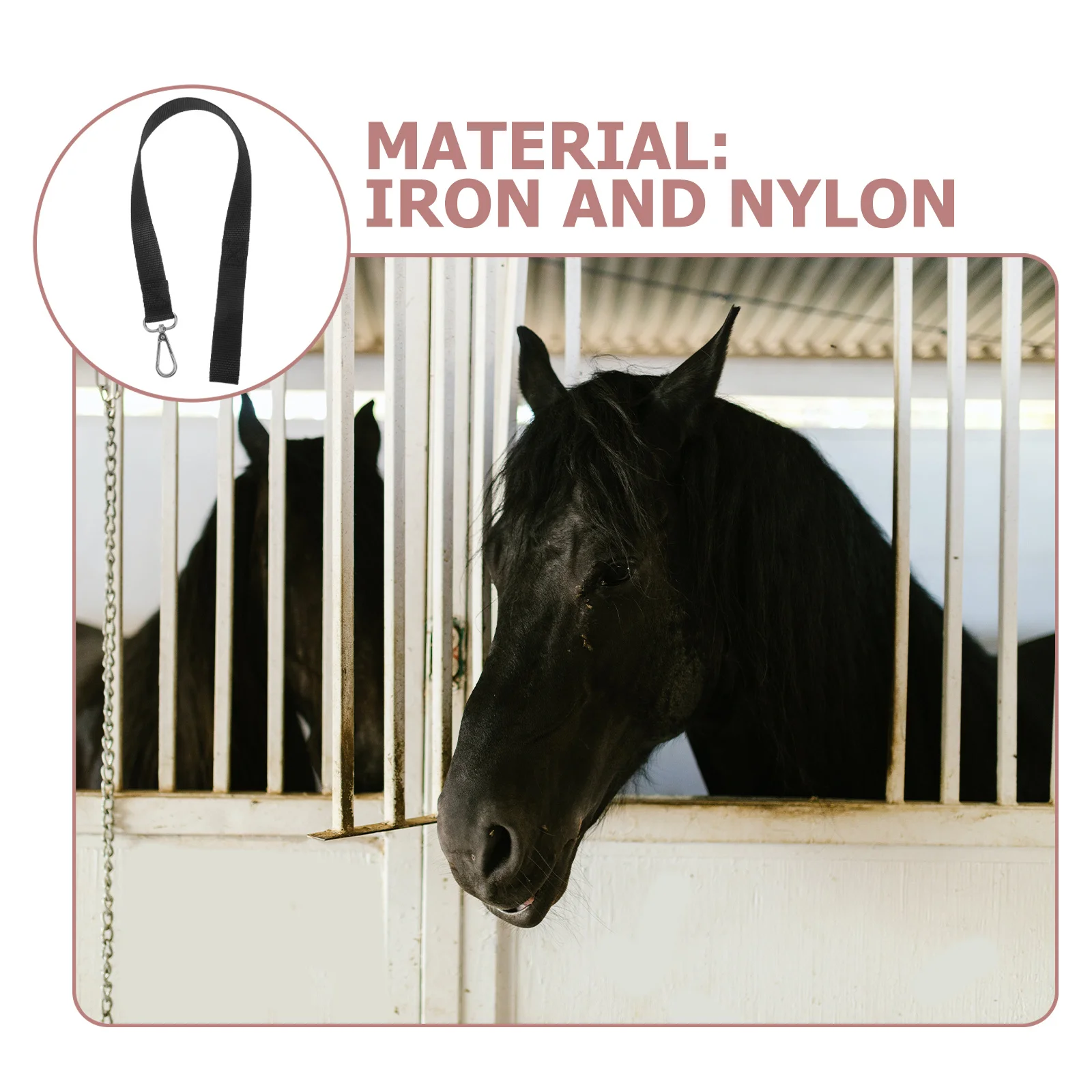 قابل للتعديل دلو الحصان حزام مقاومة للاهتراء النايلون الحديد شماعات للاستخدام المراعي المستقرة المحمولة قابلة لإعادة الاستخدام المغذية حل معلق #6