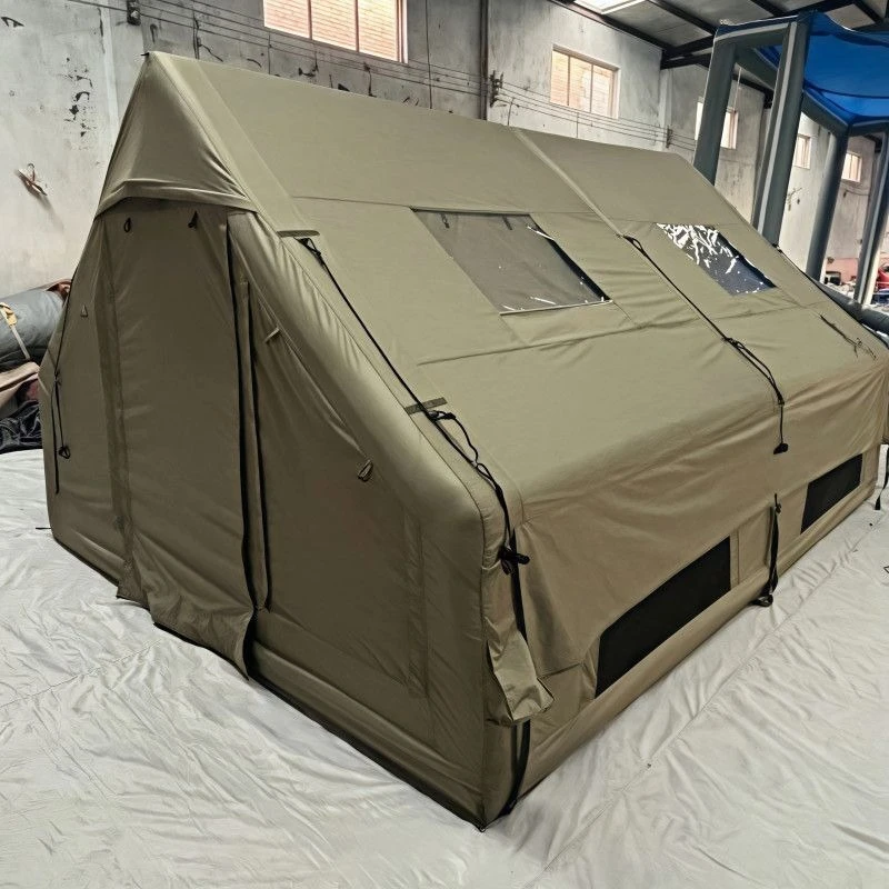 خيام قابلة للنفخ سميكة السفر مقاوم للماء التخييم في الهواء الطلق خيام مساحة كبيرة غير نافذ للمطر يندبروف خيمة منزلية قابلة للنفخ #6