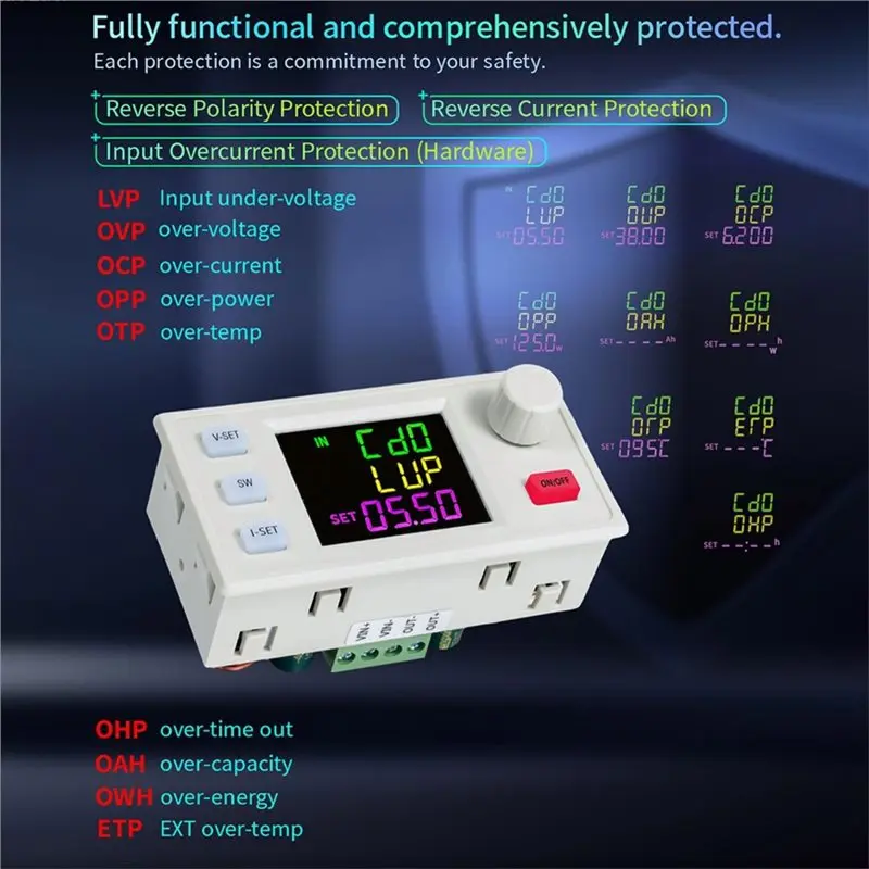 ABGI SK220X Regulated Power Supply Module CNC Step Up/Down Converter for Constant Voltage Current Solar Charging