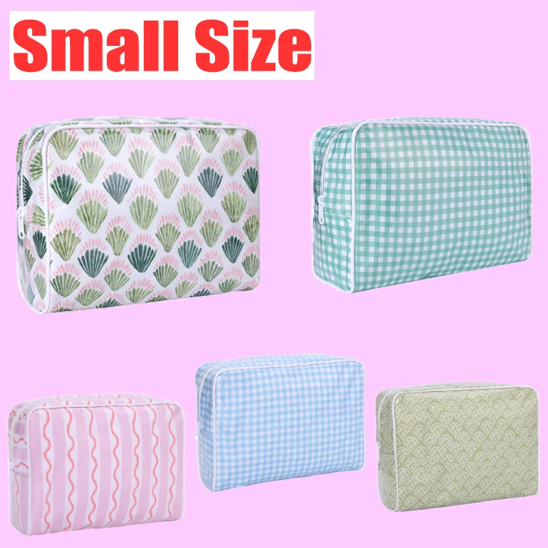New Small Large Capacity PVC+ Nylon Double Waterproof Ladies Makeup Bag Travel Toiletry Cosmetic Storage Bag for Gaming And More