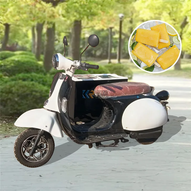 3 Wheels Electric Freezer Tricycle Mobile Ice Cream Cold Drinks Popsicle Vending Cart Truck for Sale