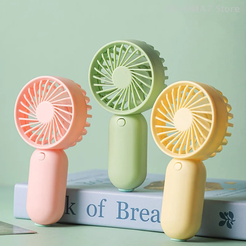 Mini ventilador portátil colorido, fuente de alimentación de batería AAA, Enfriador de refrigeración de aire silencioso para viajes de verano, hogar y oficina