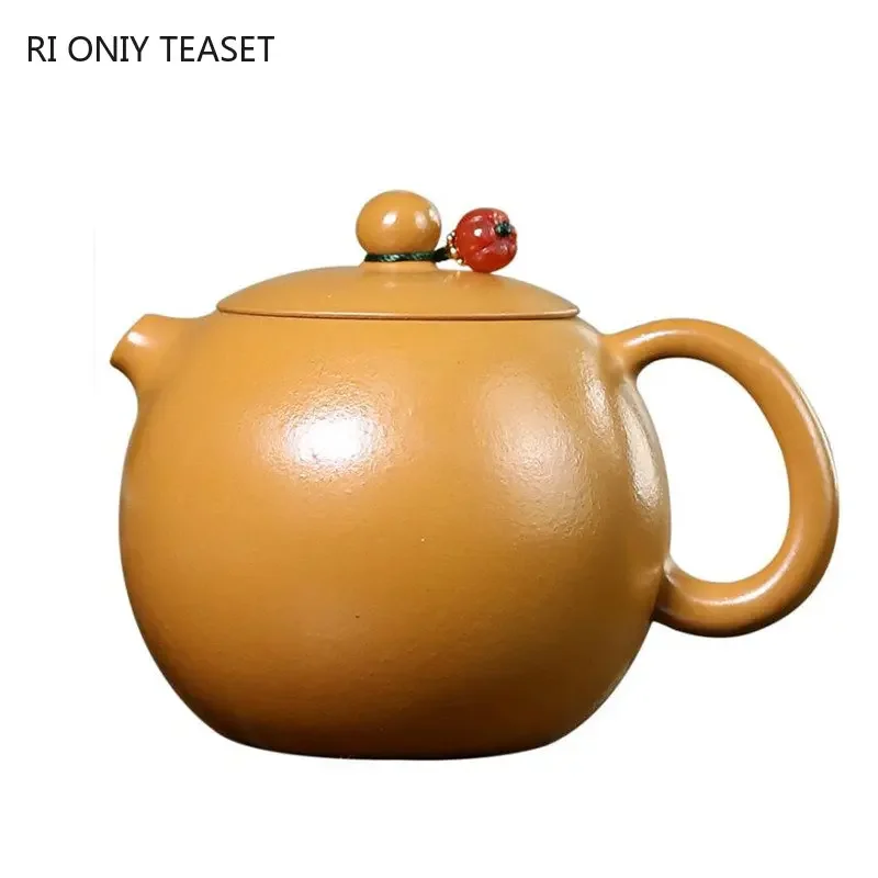 

210ml Chinese Yixing Raw Ore Purple Clay Teapot Authentic Handmade Xishi Tea Pot Beauty Kettle High-end Zisha Tea Set Collection