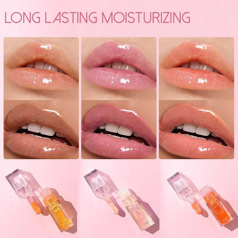 Wechselnde Farbe Lip gloss feuchtigkeit spendendes Lippen glühöl Perl glanz glasige Lip glosses befeuchten Lippen balsam verblassen Lippen linie praller Lippen pflege