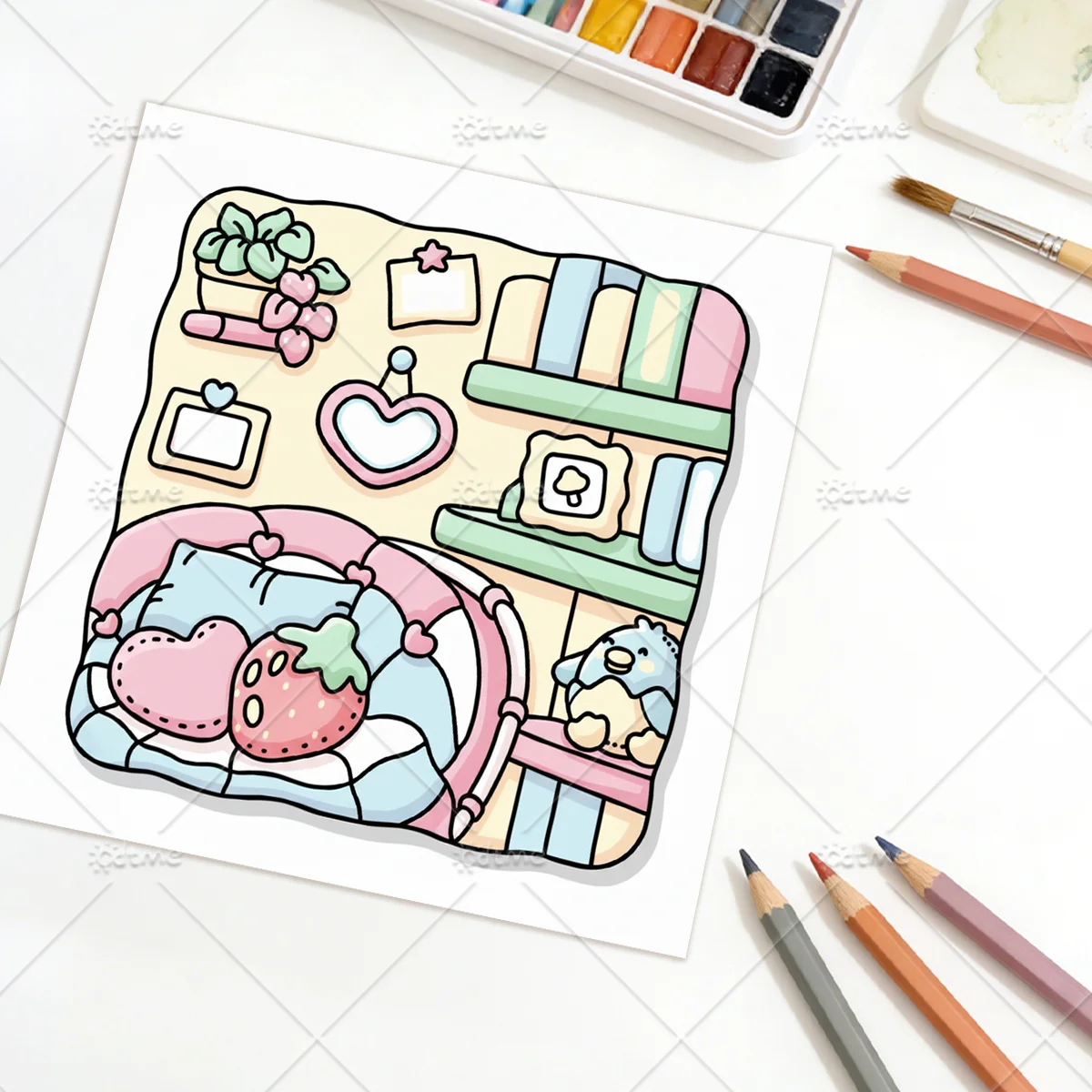 GIRL STUFFS Bold-easy Patterns Coloring Book for Adults Cute Drawing Book Perfect Gift for Party and Birthday ﻿ image 6