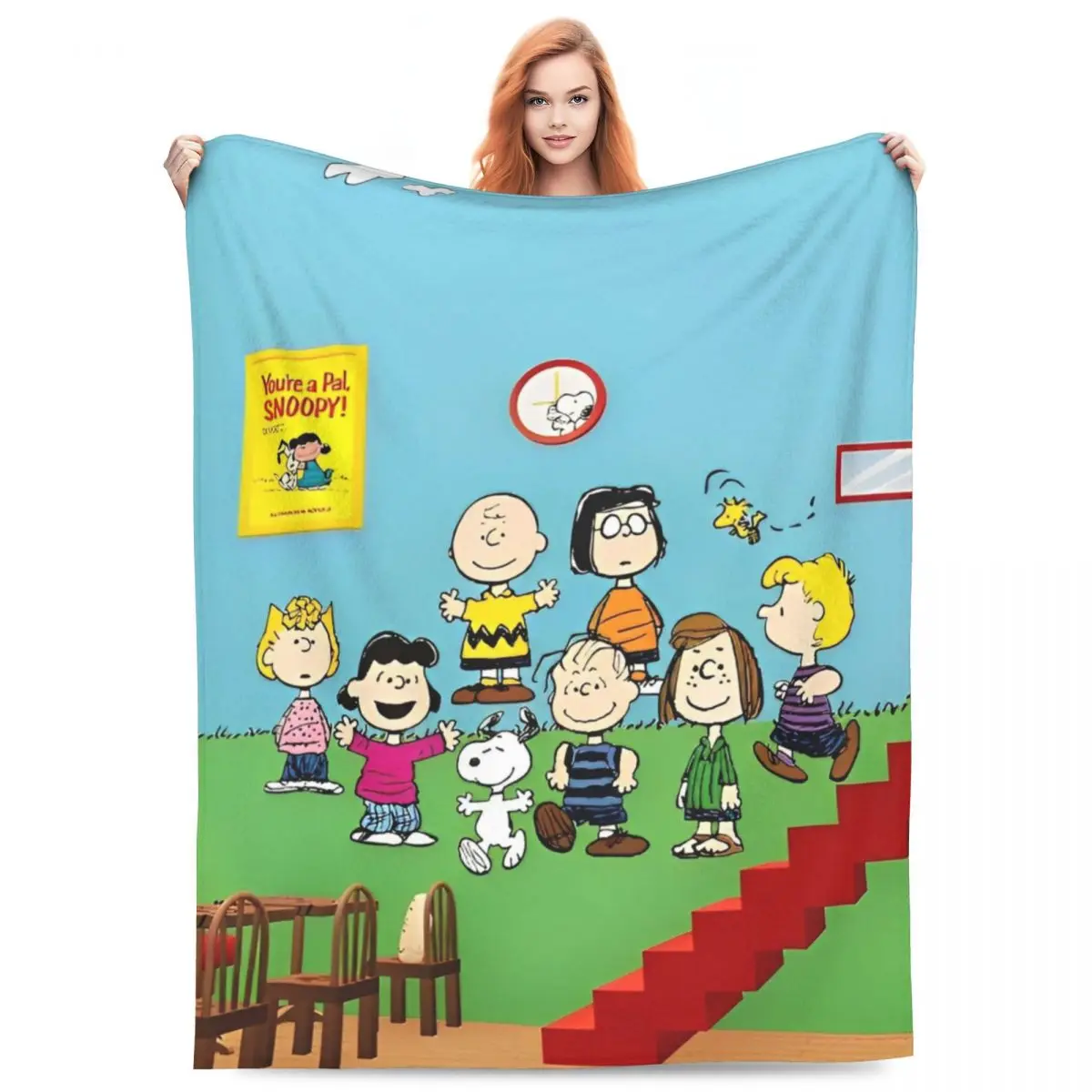 

Snoopy Peanuts Super Soft Blankets Travel Plush Throw Blanket Aesthetic Home Decor Flannel Bedspread Sofa Bed Cover