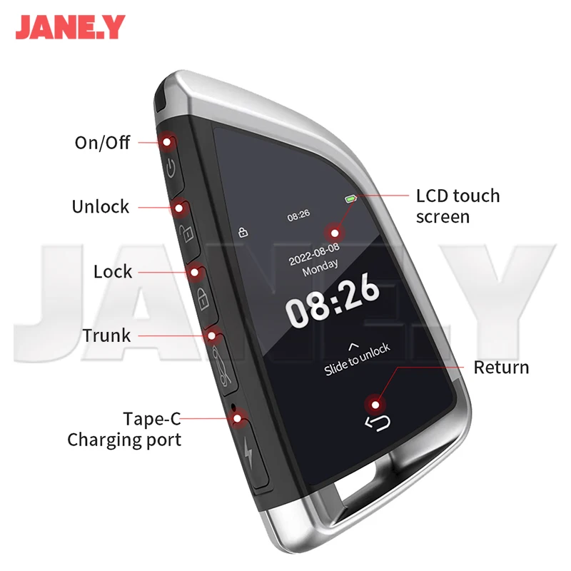 CF568 Universal Modified Auto Smart Remote LCD Key For Toyota Lexus Benz BMW Ford Kia Car LCD Screen Smart LCD Key Keyless Go