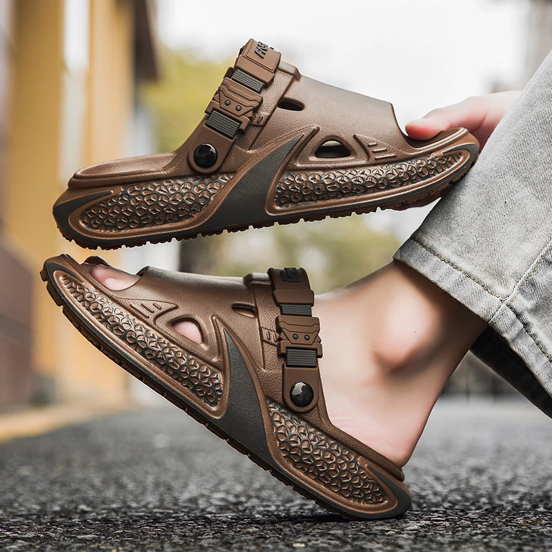 

New Design Summer Men Soft EVA Beach Clogs Indoor Outdoor Slippers Casual Garden Street Sandals Slides