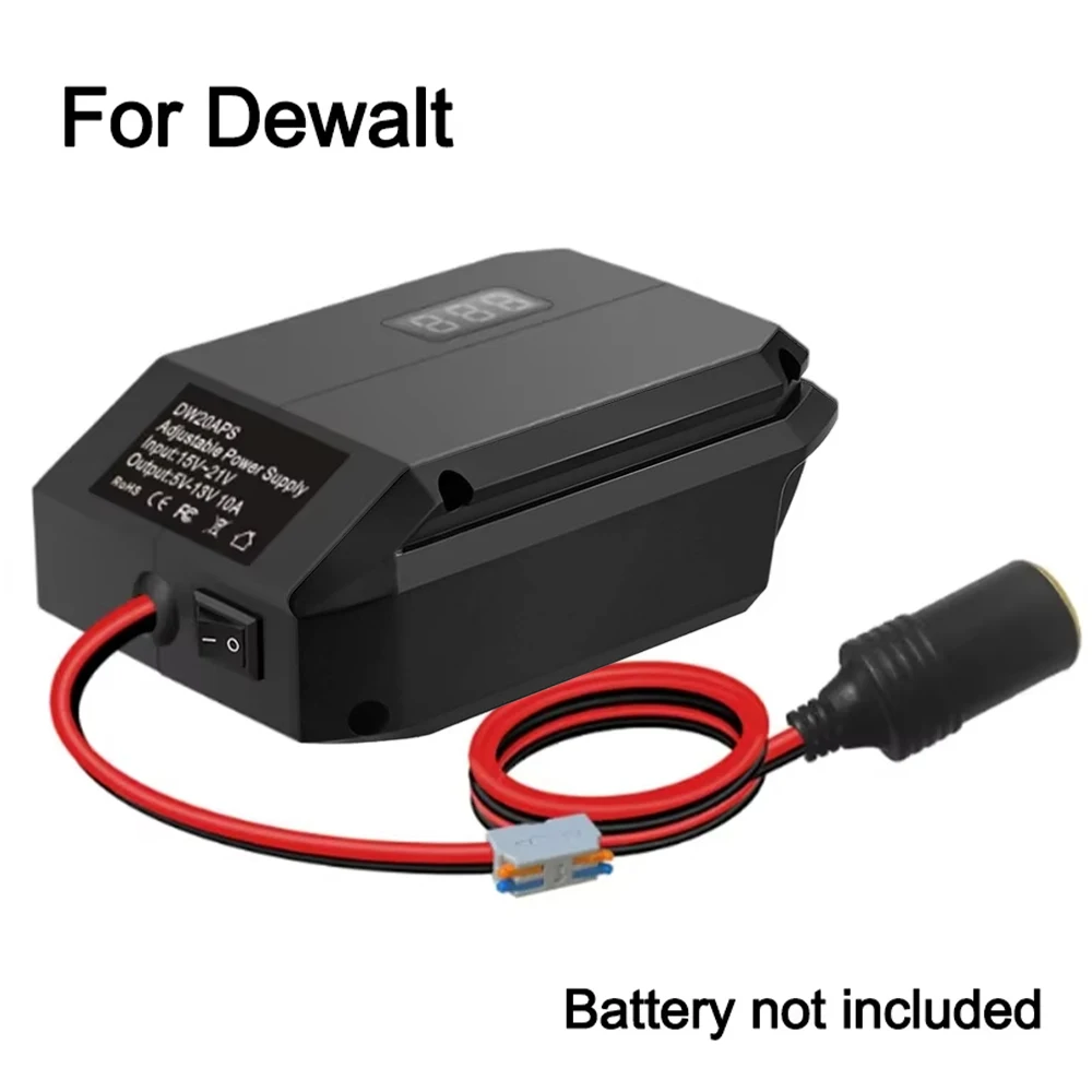 Power Wheel Adapter 18V auf 12V Step-Down-Konverter für Makita/Dewalt/Milwaukee/Bosch/Einhell Akku-Zigarettenanzünder-Adapter