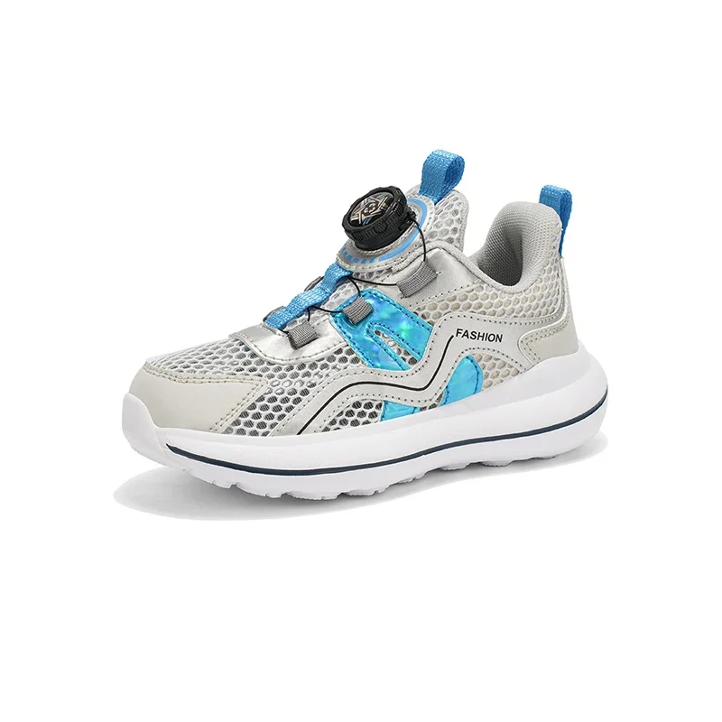 

Kids Summer Outdoor Athletic Shoes Breathable Net Fabric Reinforced Heel Anti-kick Toe Comfort Footwear for Long Time Walking