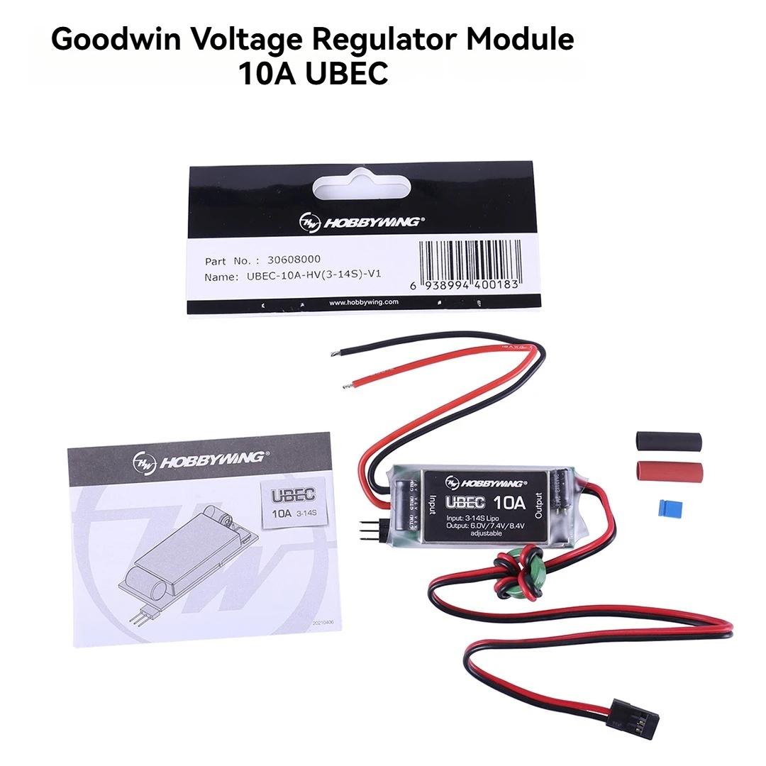 For Hobbywing UBEC 10A Regulator Module Output 6V/7.4V/8.4V HV 3S 4S 6S 3-14S Lipo Battery RC Receiver Brushless Servo Motor