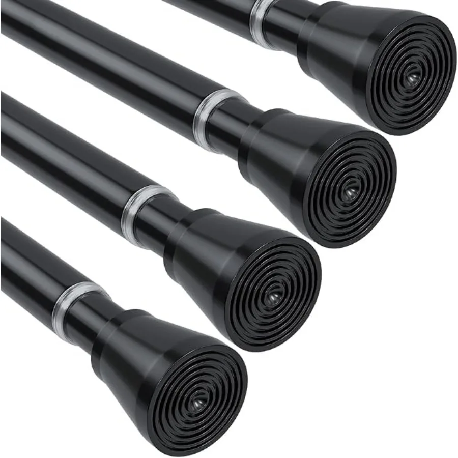 

4pcs Tension Curin Rod for ows 27 to 50 h SprinTension Rods Blk Curin Rods Adable SprinRod Extendable Tension Rod for Kitchen B
