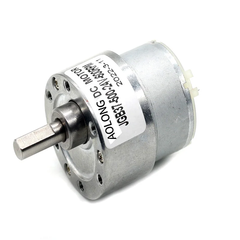 AOLONG JGB37-500 37mm 6V 12V Eccentric Output Shaft With 500 High Torque Micro Permanent Magnet DC Motor