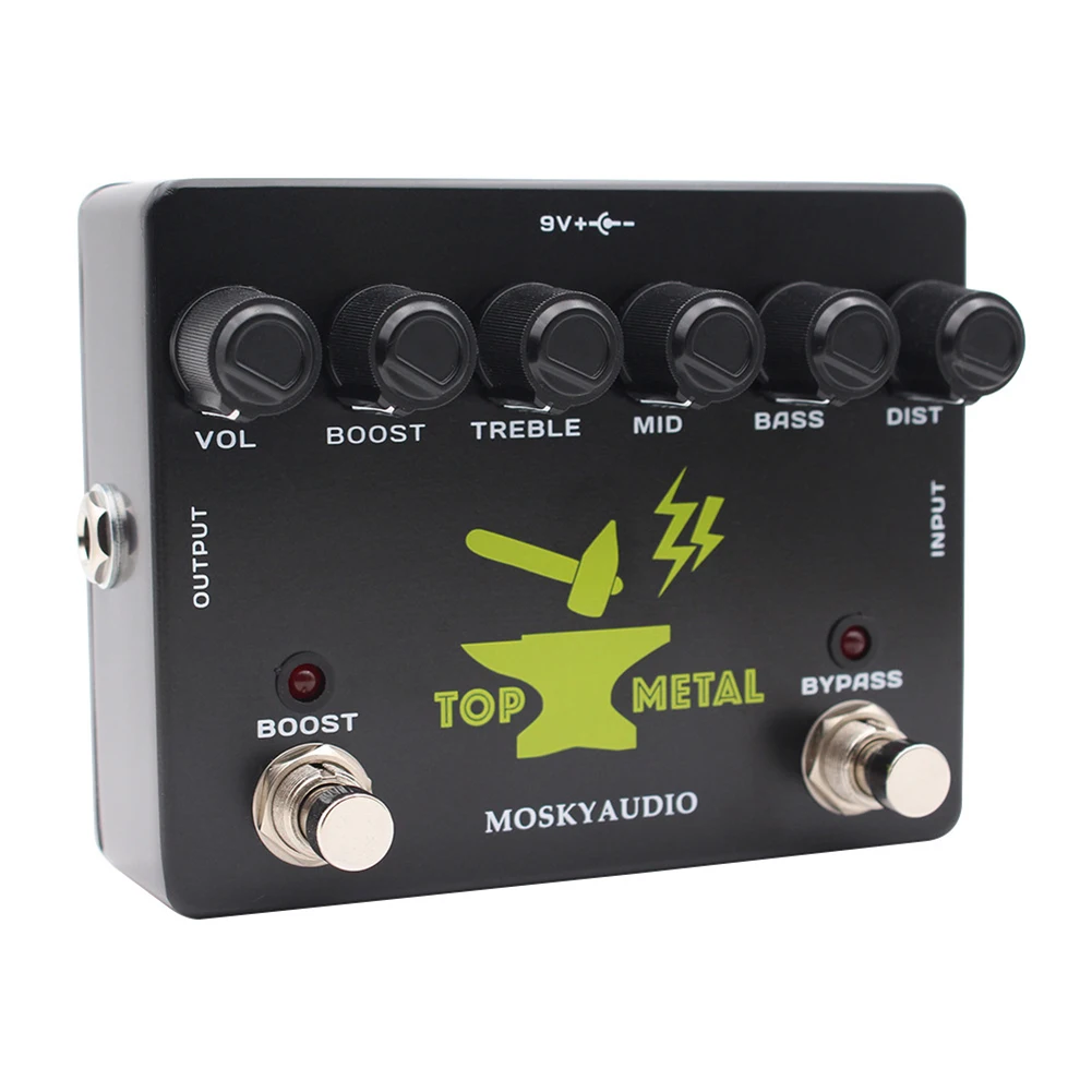 

12*9.5*5.5cm Heavy Metal Distortion Metal Guitar Effect Pedal Bass Response Midrange Control Powerful Distortion
