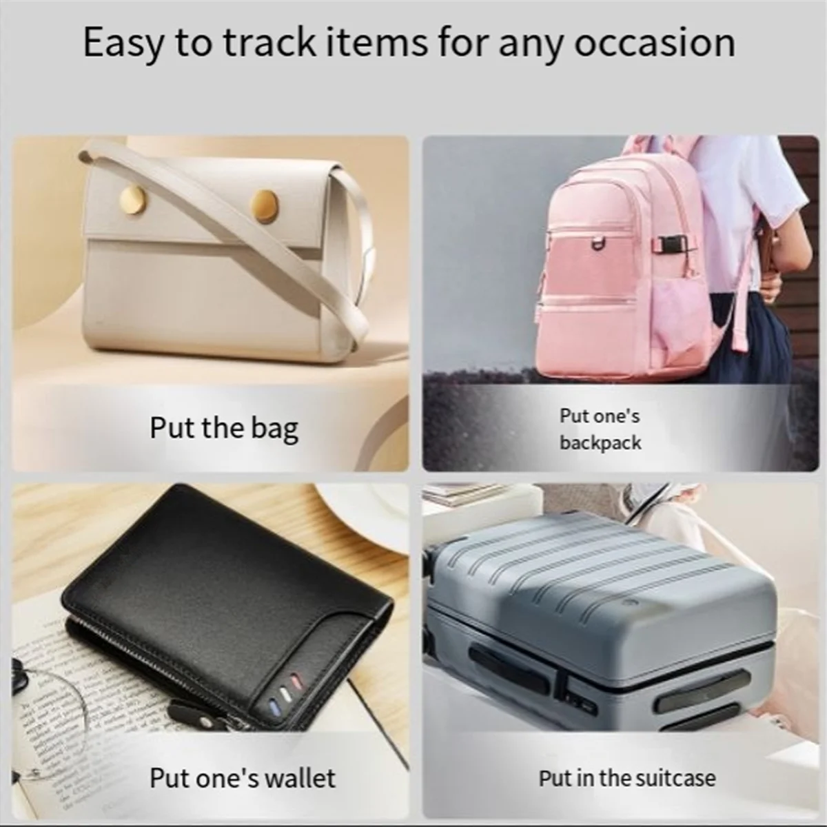 Carregamento sem fio Smart Card, Works para Apple Find My Wallet, Phone Finder, Ultrathin Mini Locator