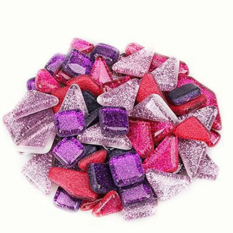 100Gram/Set Diy Irregular Glass Mosaic Stones Mosaic Glass Pebbles Crafts Material Puzzle For Diy Mosaic Making