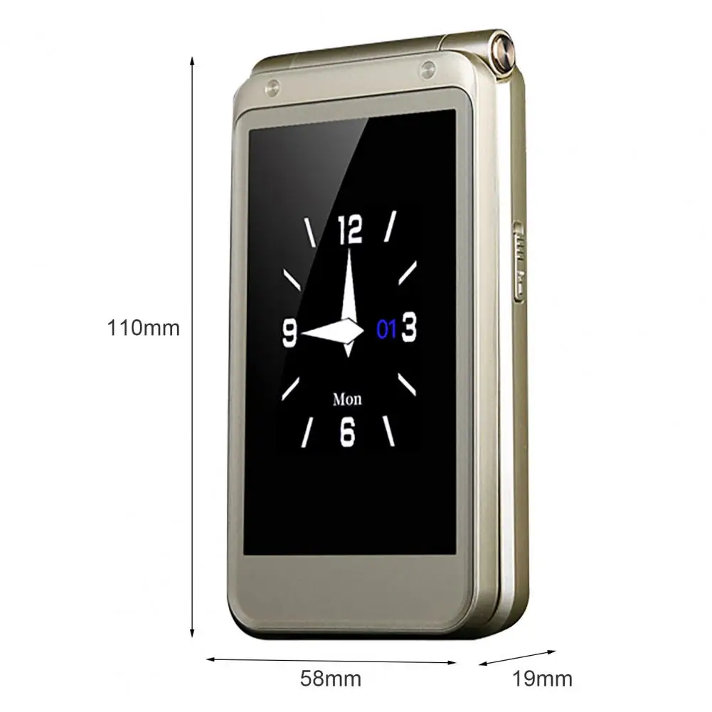 M9 telefone celular multifuncional dupla tela de exibição duplo cartão duplo standby dobrado estilo sos flip telefone teclado de reposição para o ancião