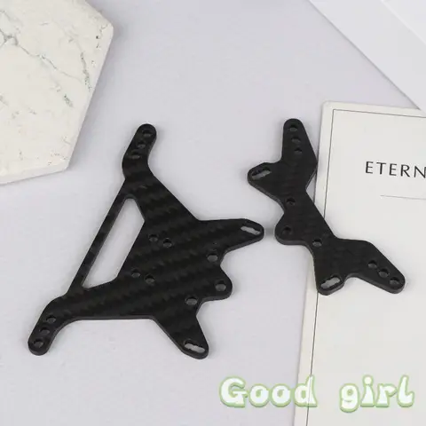 1Set Carbon Damper Stay Front Rear For Tamiya TT-02B 1/10 RC Car Chassis Parts RC Car Replacement Front Damper Stay