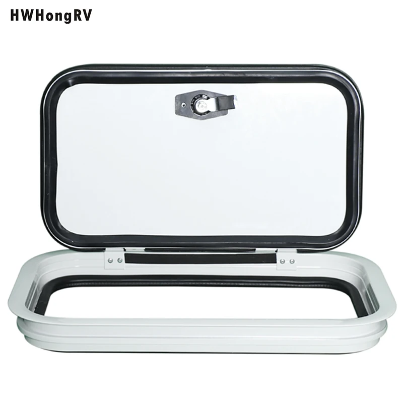قطع غيار وملحقات HwhongRV RV Camper Flush Mount Gas Fuel Hatch ومفتاح Polar White #3