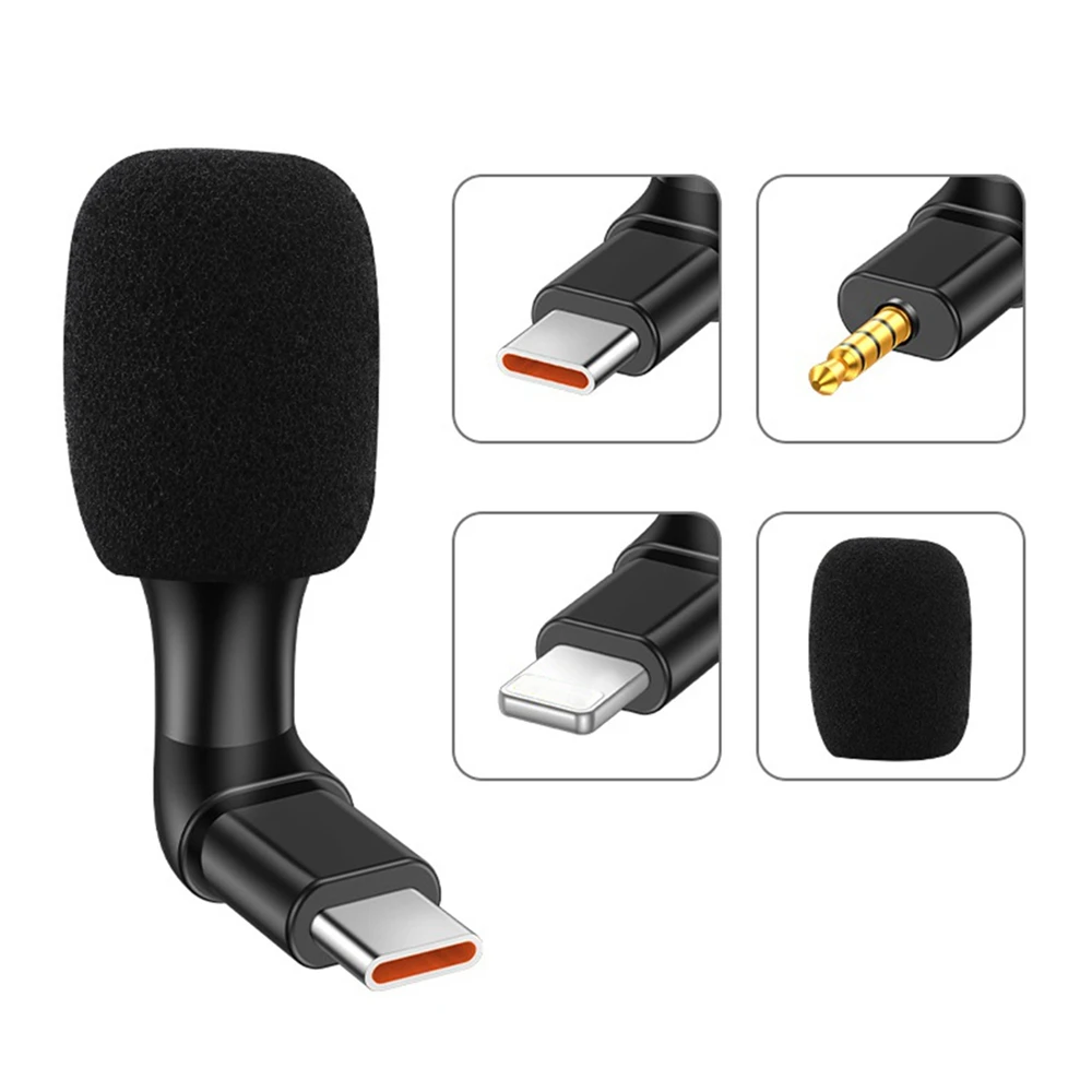 Mini  Microphone Omni-Directional Portable Small Microphone For Mobile/Smart Phone Notebook Laptop Mic Metal