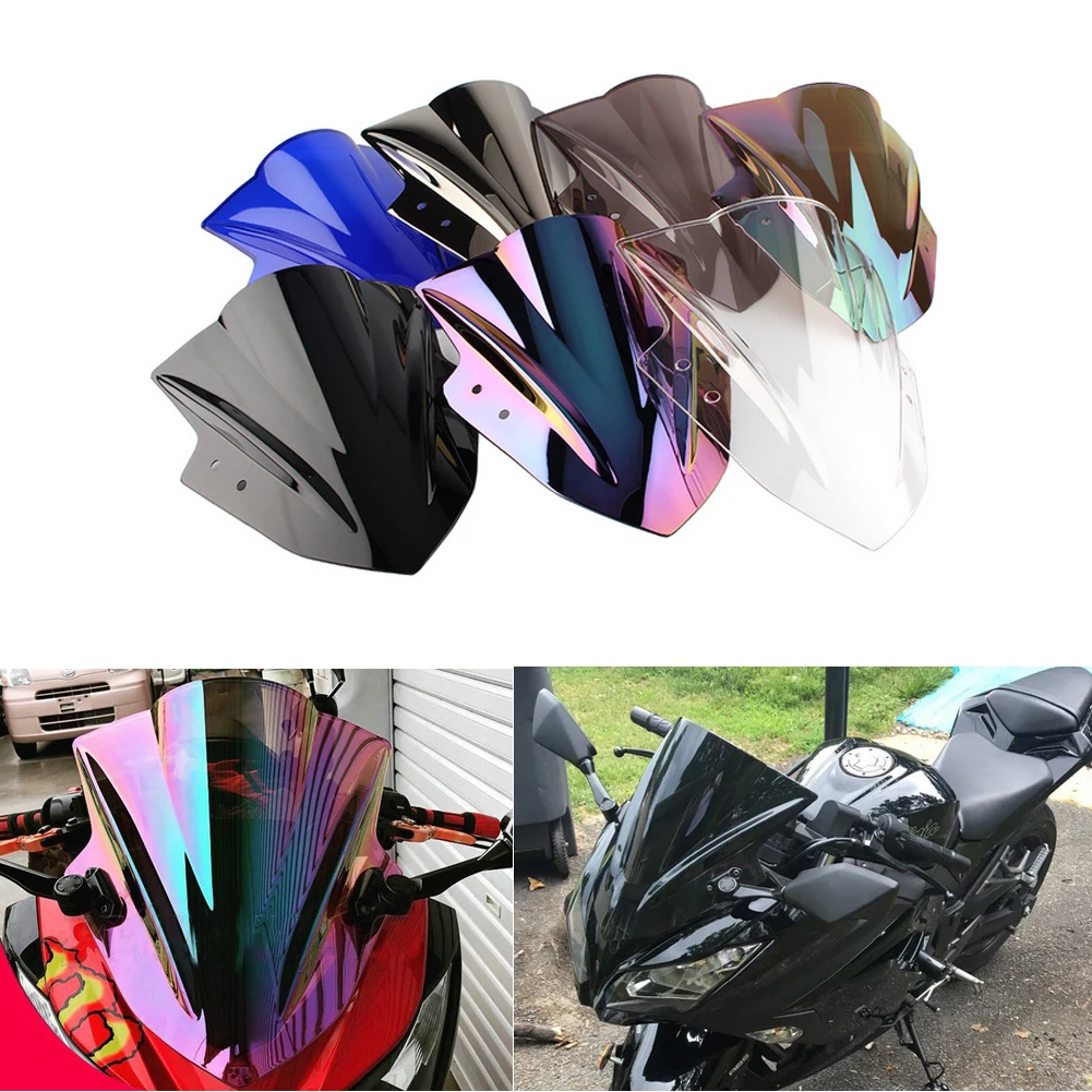 Motorcycle screen Double Bubble Windshield Deflector Protector WindScreen For Kawasaki Ninja 300 EX300R EX 300R 2013 - 2019 2020