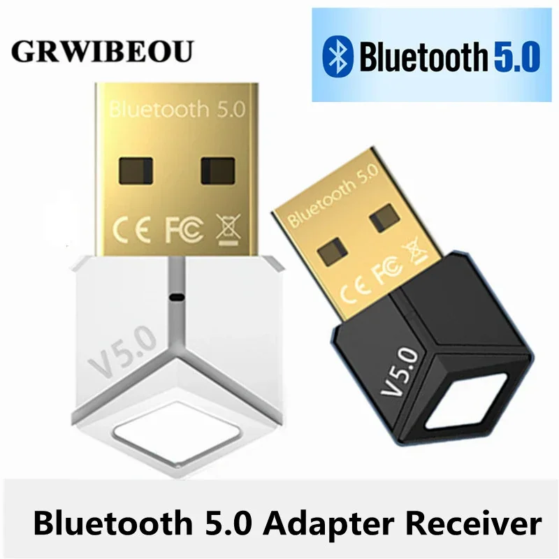 

GRWIBEOU Wireless USB 5.0 Bluetooth Adapter Computer Bluetooth Dongle USB PC Adapter Bluetooth Receiver Transmitter